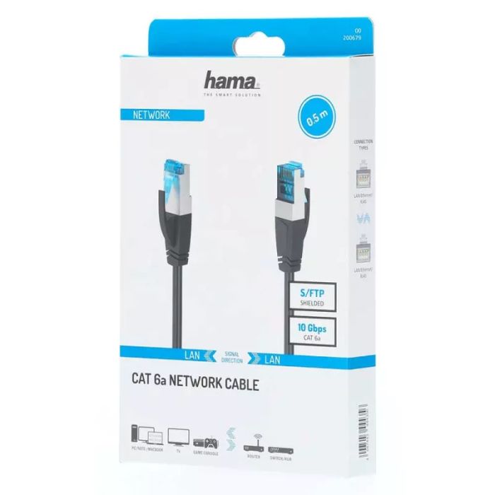 Hama Network Cable,CAT 6a,0.50m (200679)