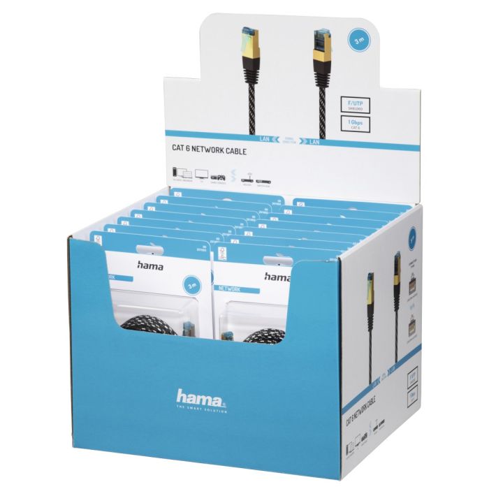 Hama CAT 6 Network Cable,Gold-Plated,3m (201003)