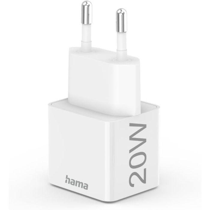 Hama Fast Charger, USB-C, Super-Mini Charger, PD, 20 W, white (201980)