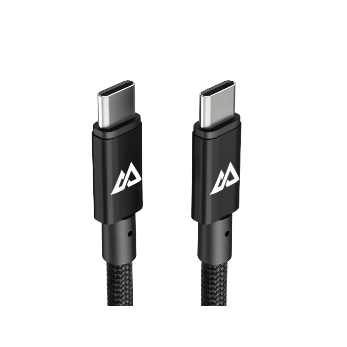 Hama Black Rock Charging Cable, USB-C to USB-C, 60W, 1.2M, Black (201764)