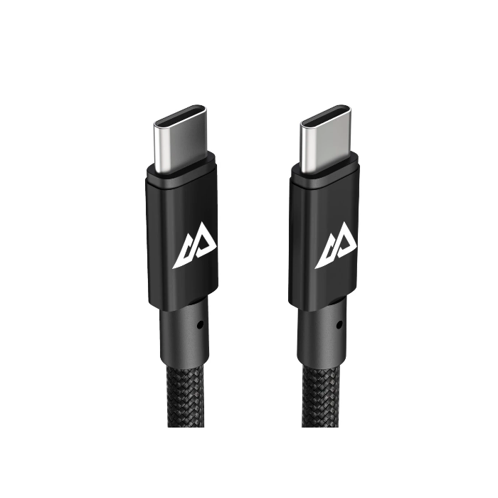 Hama Black Rock Charging Cable, USB-C to USB-C, 100W, 1.2M, Black (201765)