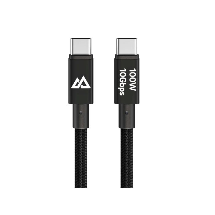 Hama Black Rock Charging Cable, USB-C to USB-C, 100W, 1.2M, Black (201765)