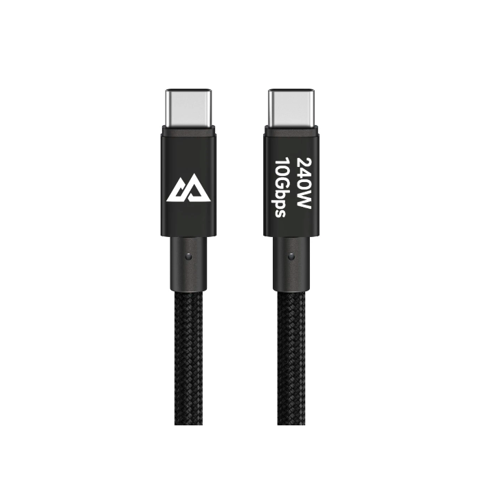 Hama Black Rock Charging Cable, USB-C to USB-C, 240W, 1.2M, Black (201766)