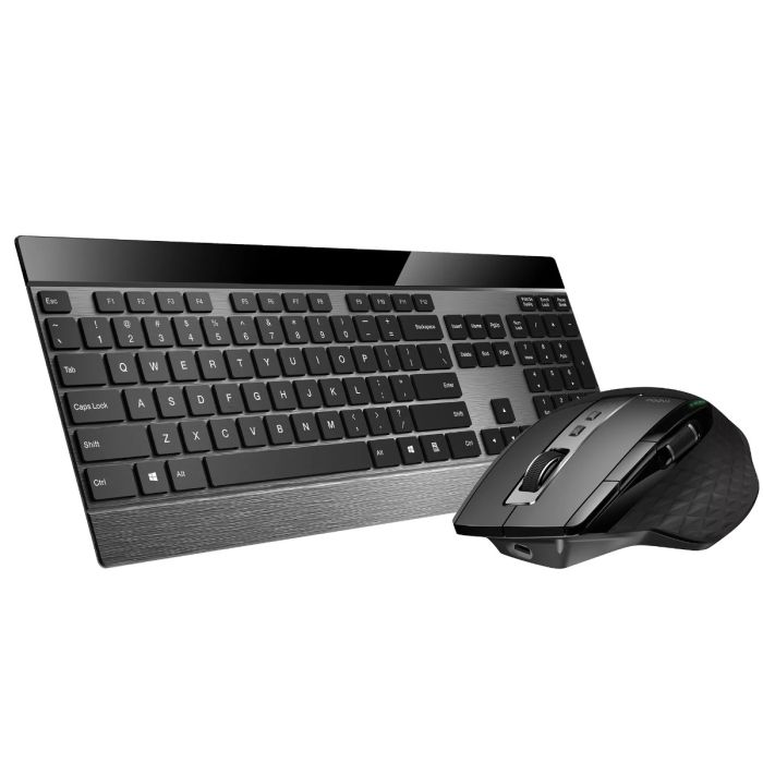 Hama Rapoo "9900M" Wireless ultra-slim Multi-Mode-Deskset, UI, black, QWERTY US (192585)
