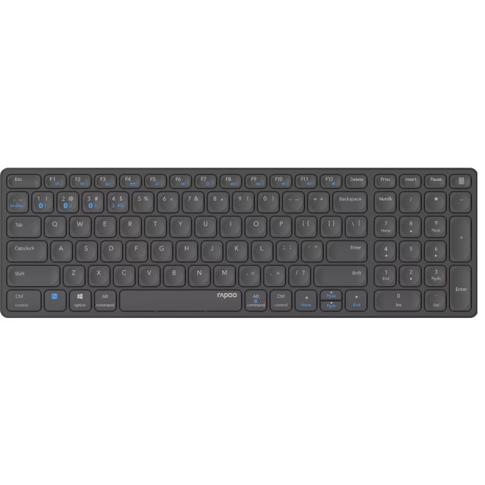 Hama Rapoo "E9700M" Multi-mode Wireless Keyboard,dark grey 14515 (220341)