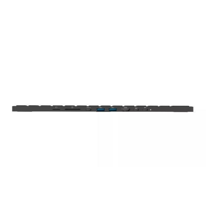 Hama Rapoo Ultraslim Keyboard “UCK-6001“ with 8 in 1 USB-C Multiport Hub, 12360 (221223)