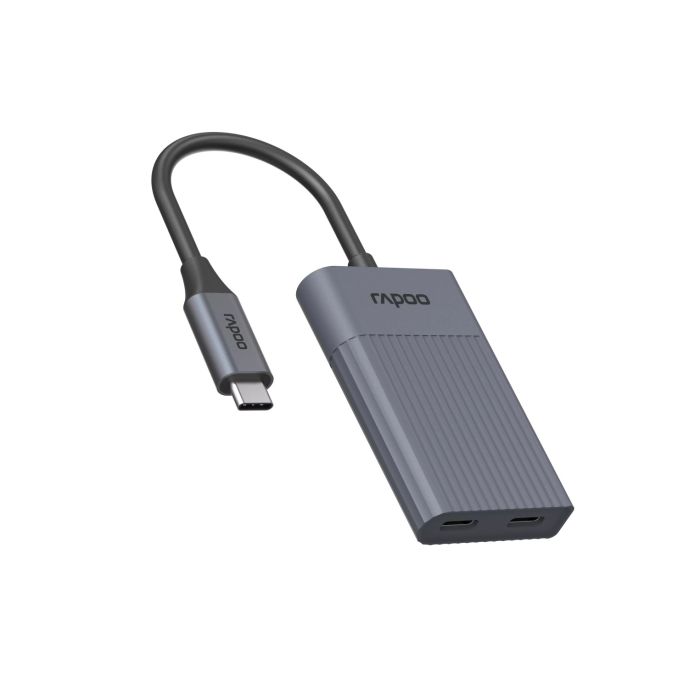 Hama Rapoo "UCH-4013" USB-C Hub, USB-C to USB-A and USB-C,grey 12446 (226496)