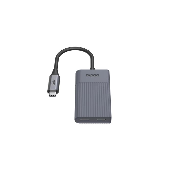 Hama Rapoo "UCH-4013" USB-C Hub, USB-C to USB-A and USB-C,grey 12446 (226496)