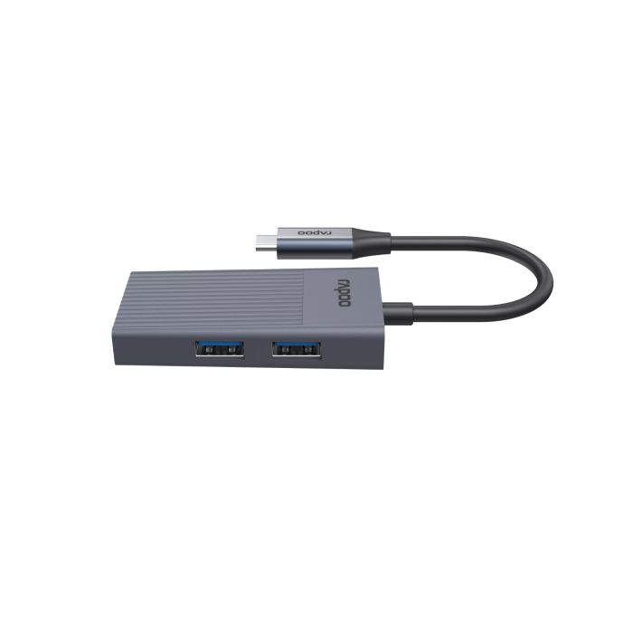 Hama Rapoo "UCH-4013" USB-C Hub, USB-C to USB-A and USB-C,grey 12446 (226496)
