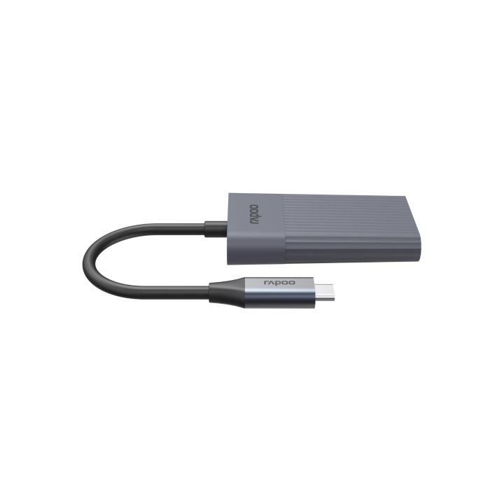 Hama Rapoo "UCH-4013" USB-C Hub, USB-C to USB-A and USB-C,grey 12446 (226496)