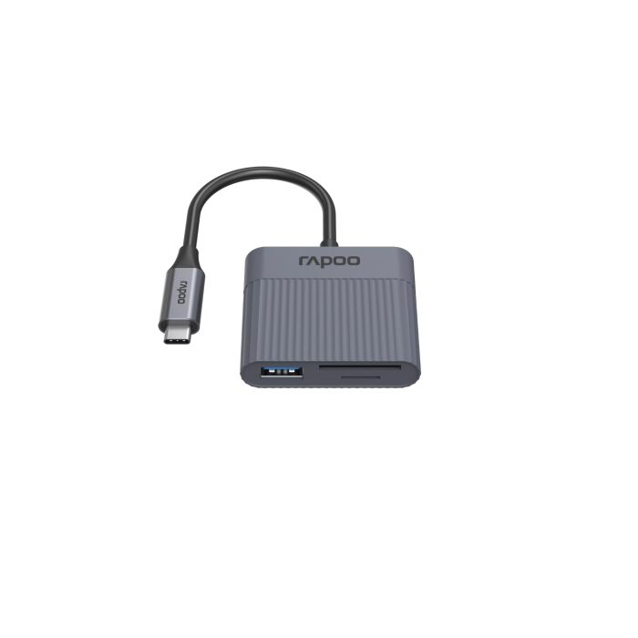 Hama Rapoo "UCR-3011" 3-in-1 USB-C Card Reader,grey 12447 (226497)