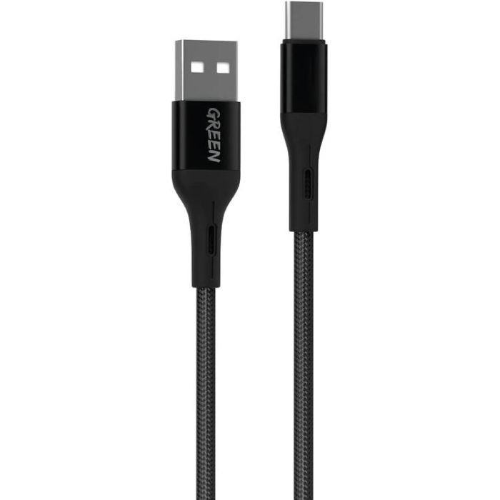 Green Type C Cabel Black
