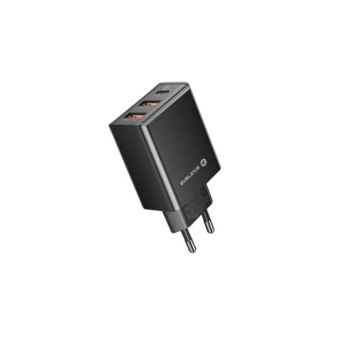 Evelatus Travel Charger 3 Ports/ETC06 Black