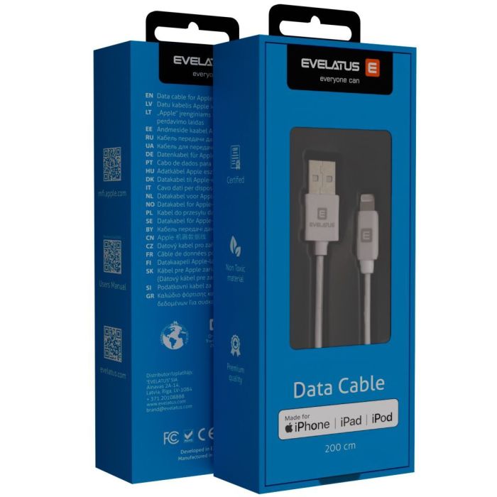 Evelatus Lightning cable 2M /MFI07 White
