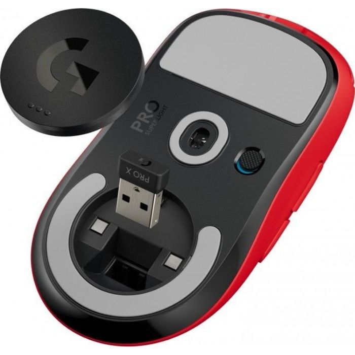 Logitech PRO X SUPERLIGHT Wles Mouse Red/L910-006784