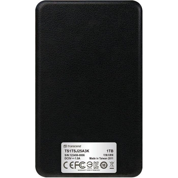 Transcend 1TB StoreJet 2.5 A3 Black(TS1TSJ25A3K)