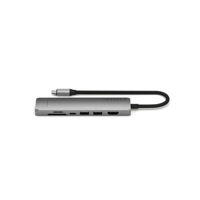 Satechi 7-in-1 USB-C Slim Multiport Adapter with Ethernet, Space Grey / ST-P7SM