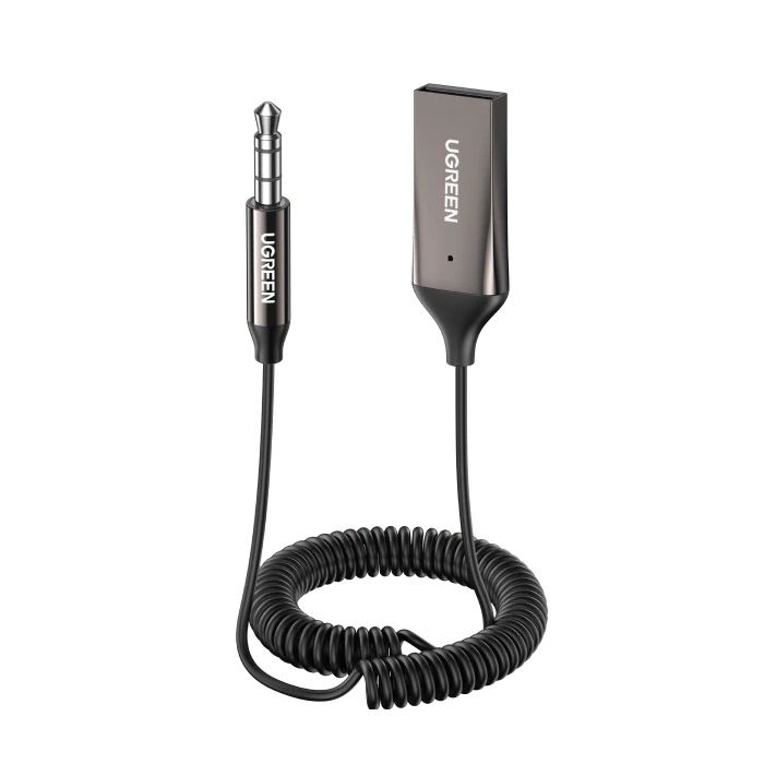 UGREEN Bluetooth Car Receiver Aux with Mic (Space Gray)/70601