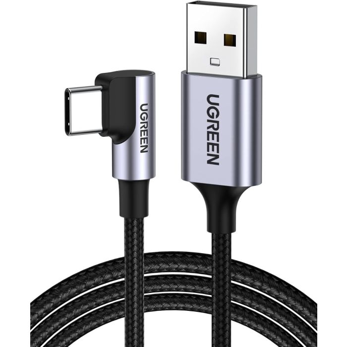 UGREEN Right Angle USB-A to USB-C Cable 1m (Spac e Gray) /50941