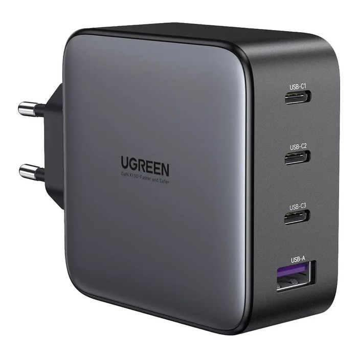 UGREEN 100W GaN Fast Charger 1*USB-A + 3*USB-C with 1.5m Cable (90575)