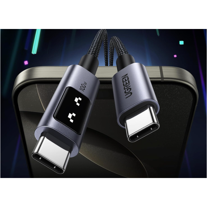 UGREEN USB C to USB C Cable 100W Fast Charging Cable Type C with LED Display 2m/35512