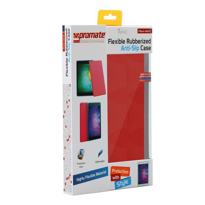 Promate FLEXI-AIR2.RED RUBBERIZED ANTI-SLIP CASE