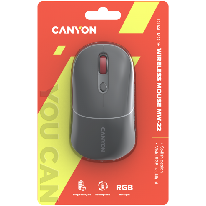 Canyon CNS-CMSW22DG/ Wless Mouse 2 Mode Grey