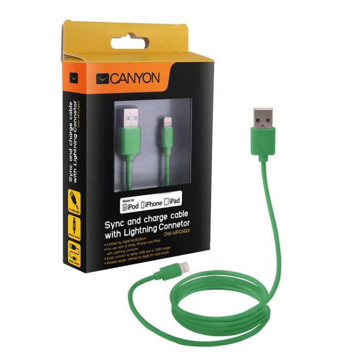 Canyon CNS-MFICAB01G/green Lightning MFI cable
