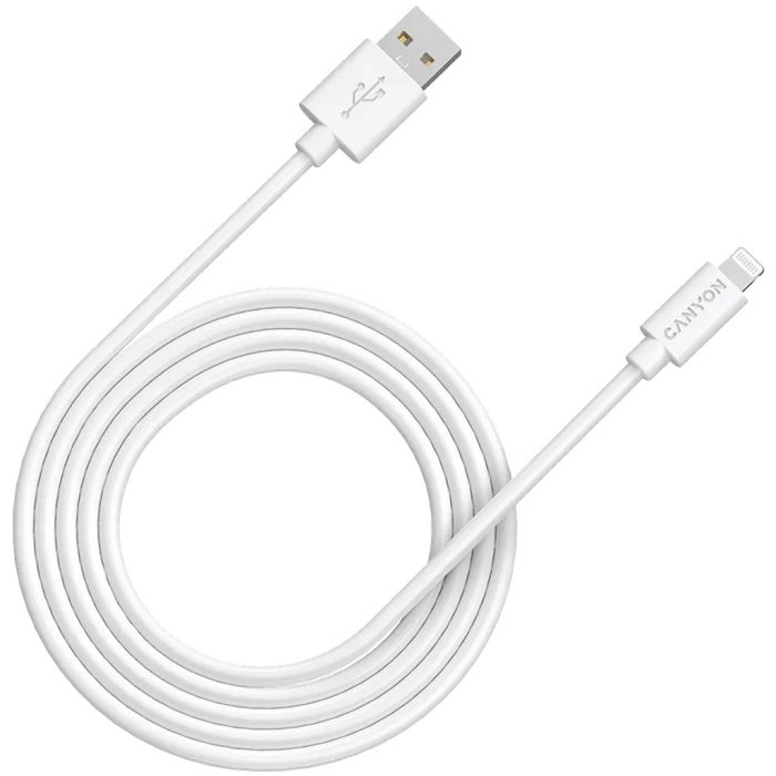 Canyon CNS-MFIC12W/MFI-12 USB-A to Lightning cable 2m White