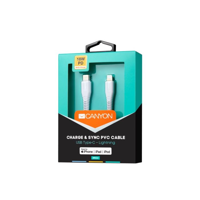 Canyon CNS-MFIC4W/White USB Type-C - Lightning
