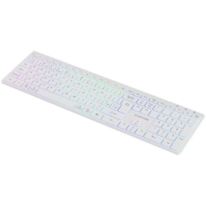 Canyon CNS-HBTK11W/RGB Dual Mode Wireless keyboard White