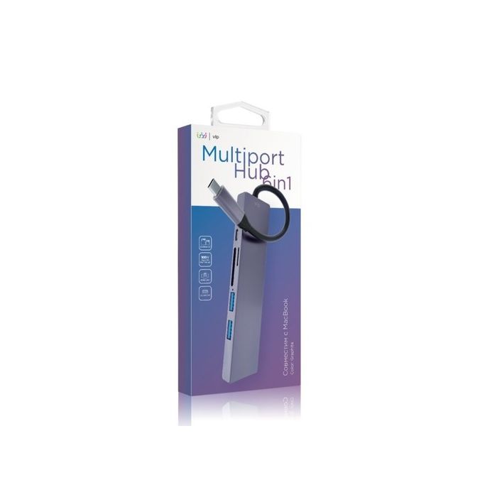 VLP USB-C Multiport Hub 6 in 1 Graphit /1081001