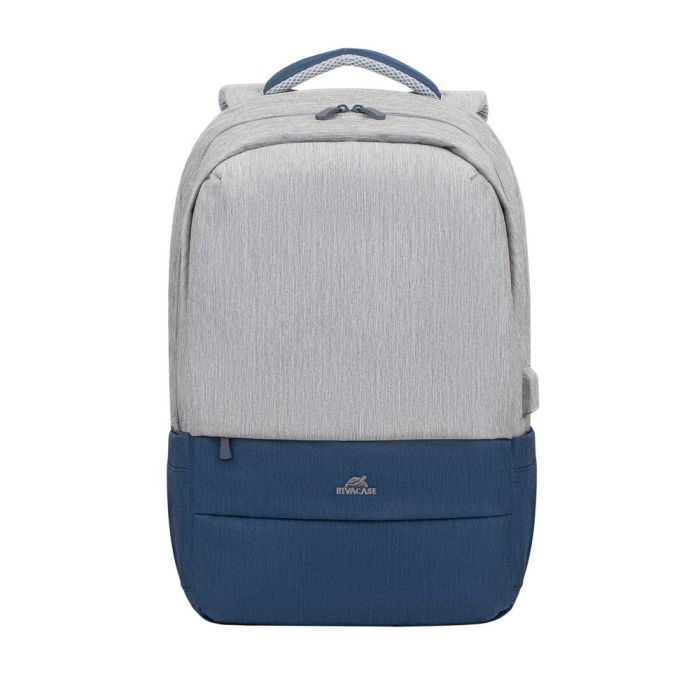 Rivacase 7567 grey/dark blue anti-theft Laptop backpack 17.3" / 6