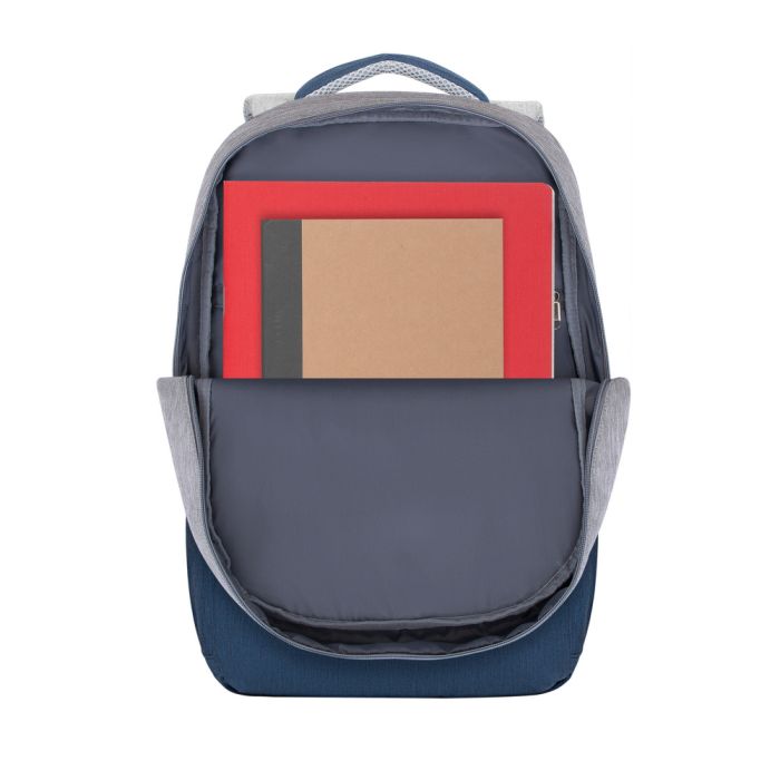 Rivacase 7567 grey/dark blue anti-theft Laptop backpack 17.3" / 6