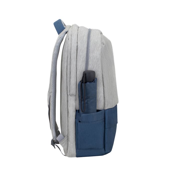 Rivacase 7567 grey/dark blue anti-theft Laptop backpack 17.3" / 6