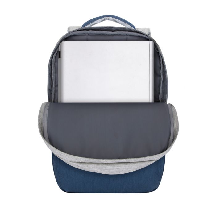 Rivacase 7567 grey/dark blue anti-theft Laptop backpack 17.3" / 6