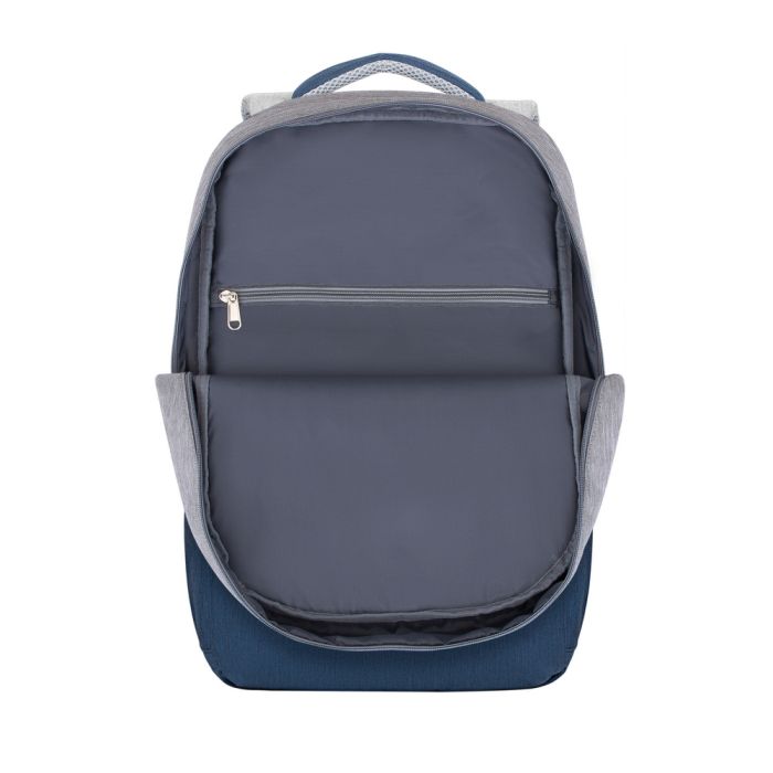 Rivacase 7567 grey/dark blue anti-theft Laptop backpack 17.3" / 6