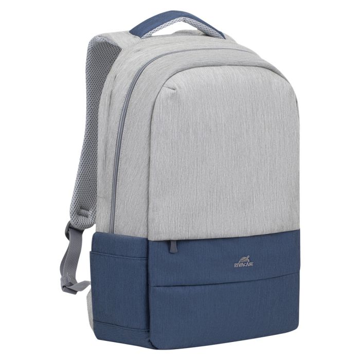 Rivacase 7567 grey/dark blue anti-theft Laptop backpack 17.3" / 6