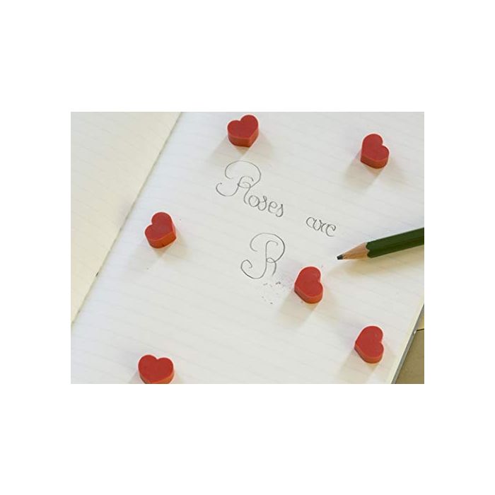 Kikkerland ER59 ROSE SCENTED HEART ERASERS