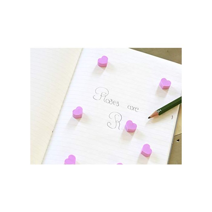 Kikkerland ER59 ROSE SCENTED HEART ERASERS