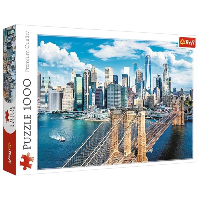 Trefl Puzzles - 1000 Cities_TR1000-CTS 10725 Brooklyn Bridge, New York