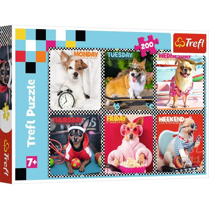 Trefl Puzzles - 200_TR200-CMB 13279 Happy Dogs