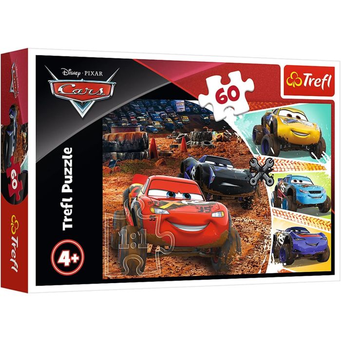 Trefl Puzzles - 60_TR60-CMB 17327 Lightning McQueen with Friends