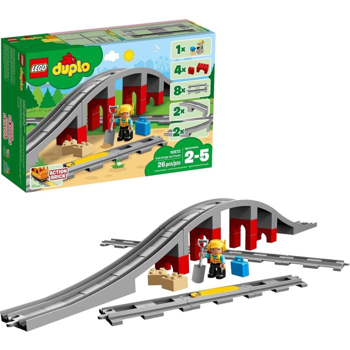 Lego Train Bridge and Tracks_10872