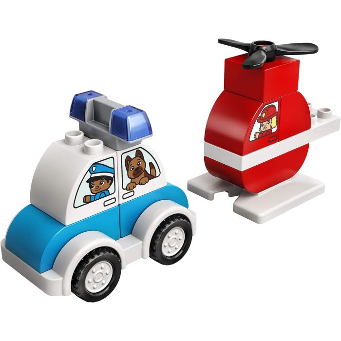 Lego Fire Helicopter & Police Car_10957