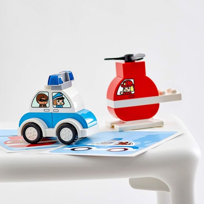 Lego Fire Helicopter & Police Car_10957