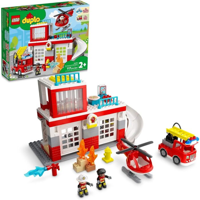 Lego Fire Station & Helicopter_10970