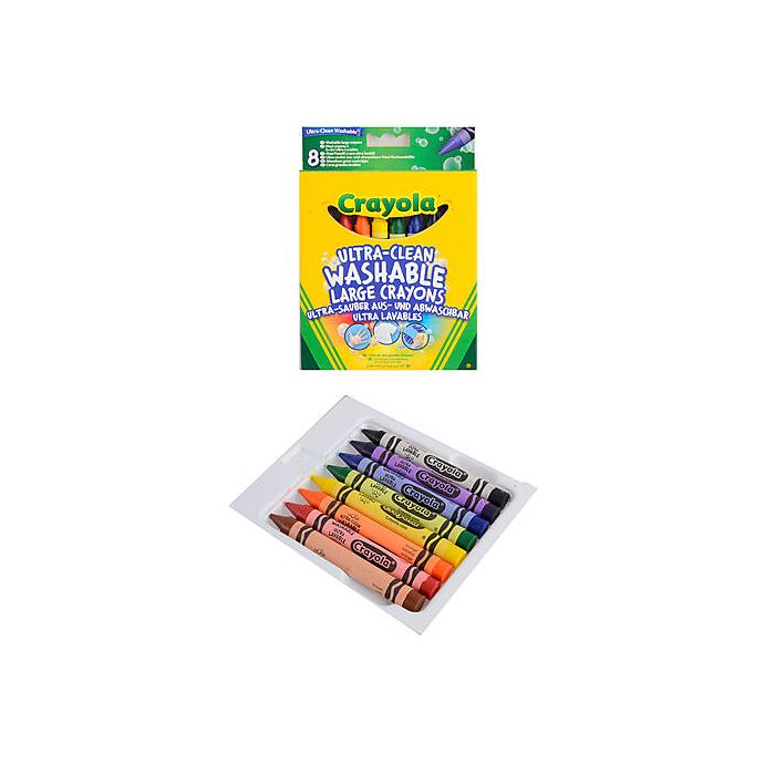 Crayola 8 Ultra Clean Big Washable Crayons_52-3282
