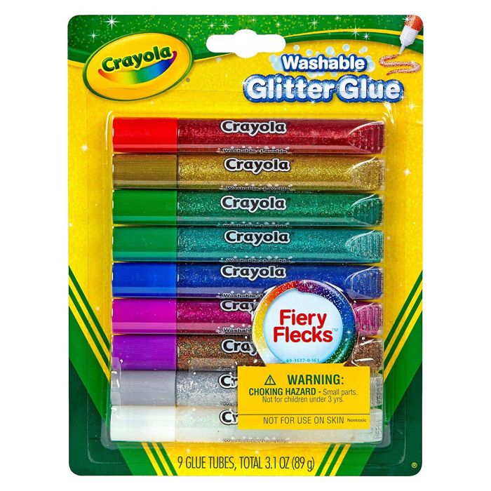 Crayola 9 Bold Glitter Glues_69-3527