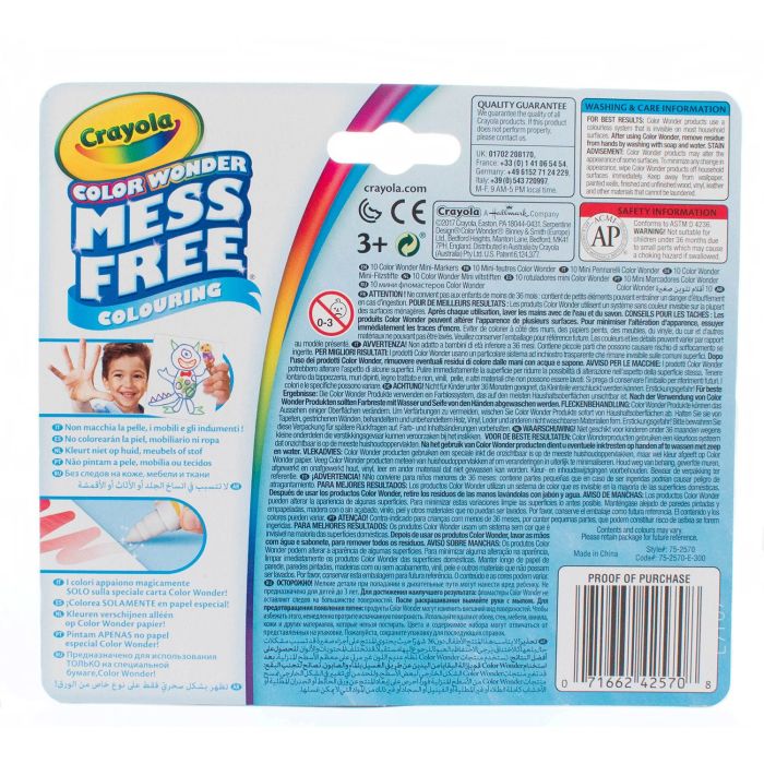 Crayola 10 Mini Color Wonder Markers 75-2570